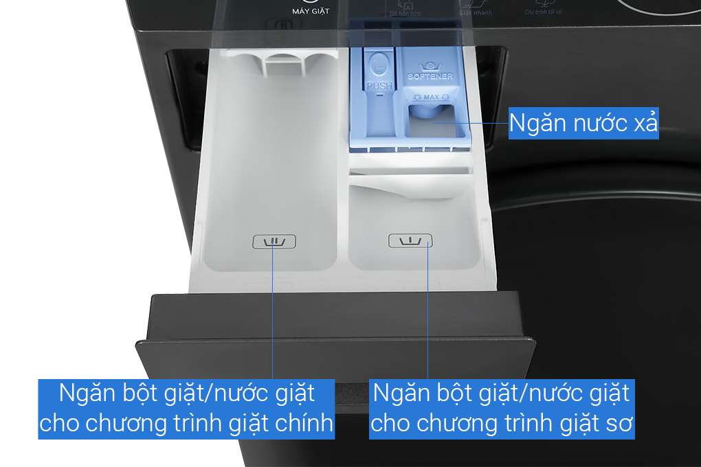 Tháp giặt sấy LG Giặt 14kg/ Sấy 10kg WT1410NHB - Chính hãng#9